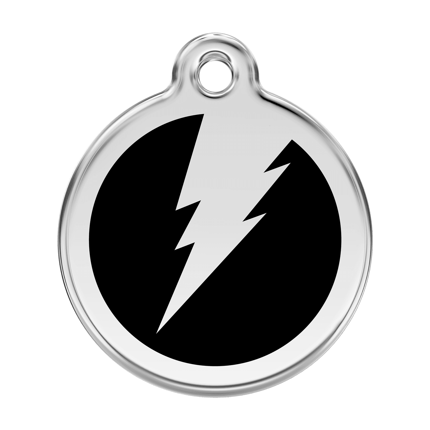  Red Dingo Stainless Steel Engraved Dog Tag Flash Black