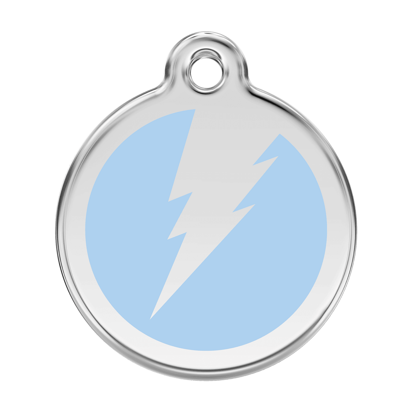  Red Dingo Stainless Steel Engraved Dog Tag Flash Light Blue