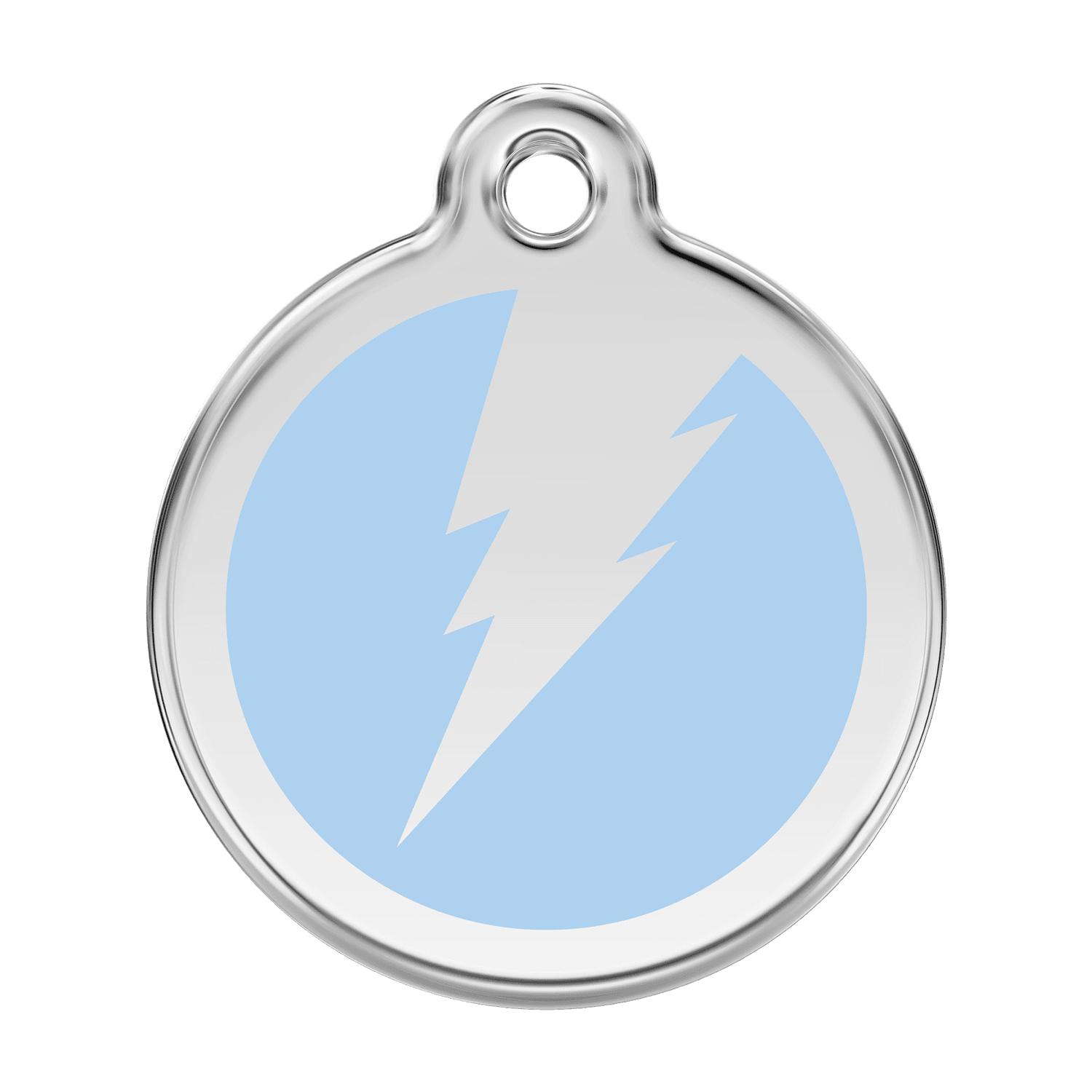  Red Dingo Stainless Steel Engraved Dog Tag Flash Light Blue