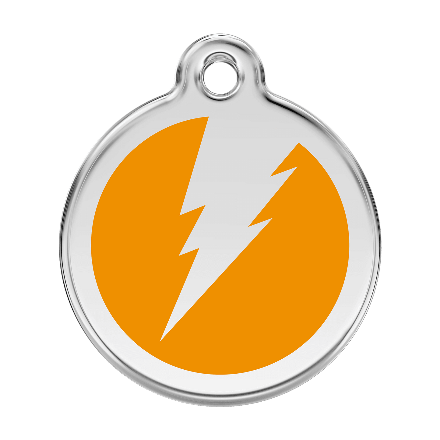  Red Dingo Stainless Steel Engraved Dog Tag Flash Orange