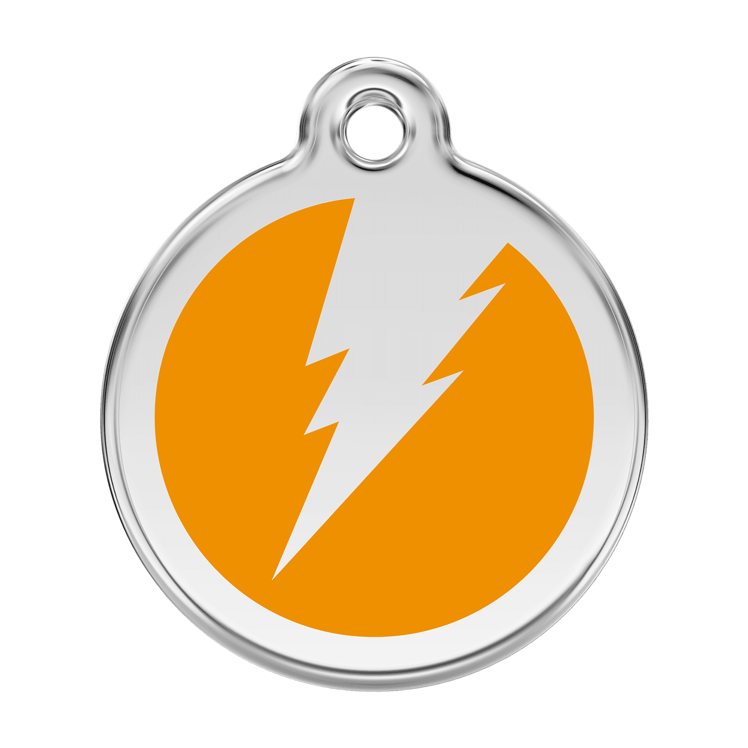  Red Dingo Stainless Steel Engraved Dog Tag Flash Orange