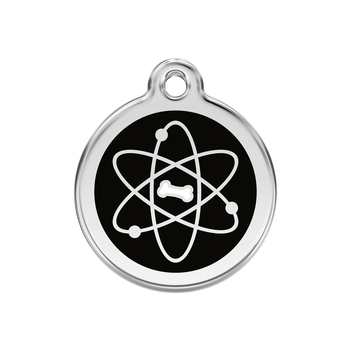  Red Dingo Stainless Steel Engraved Dog Tag Atom Black