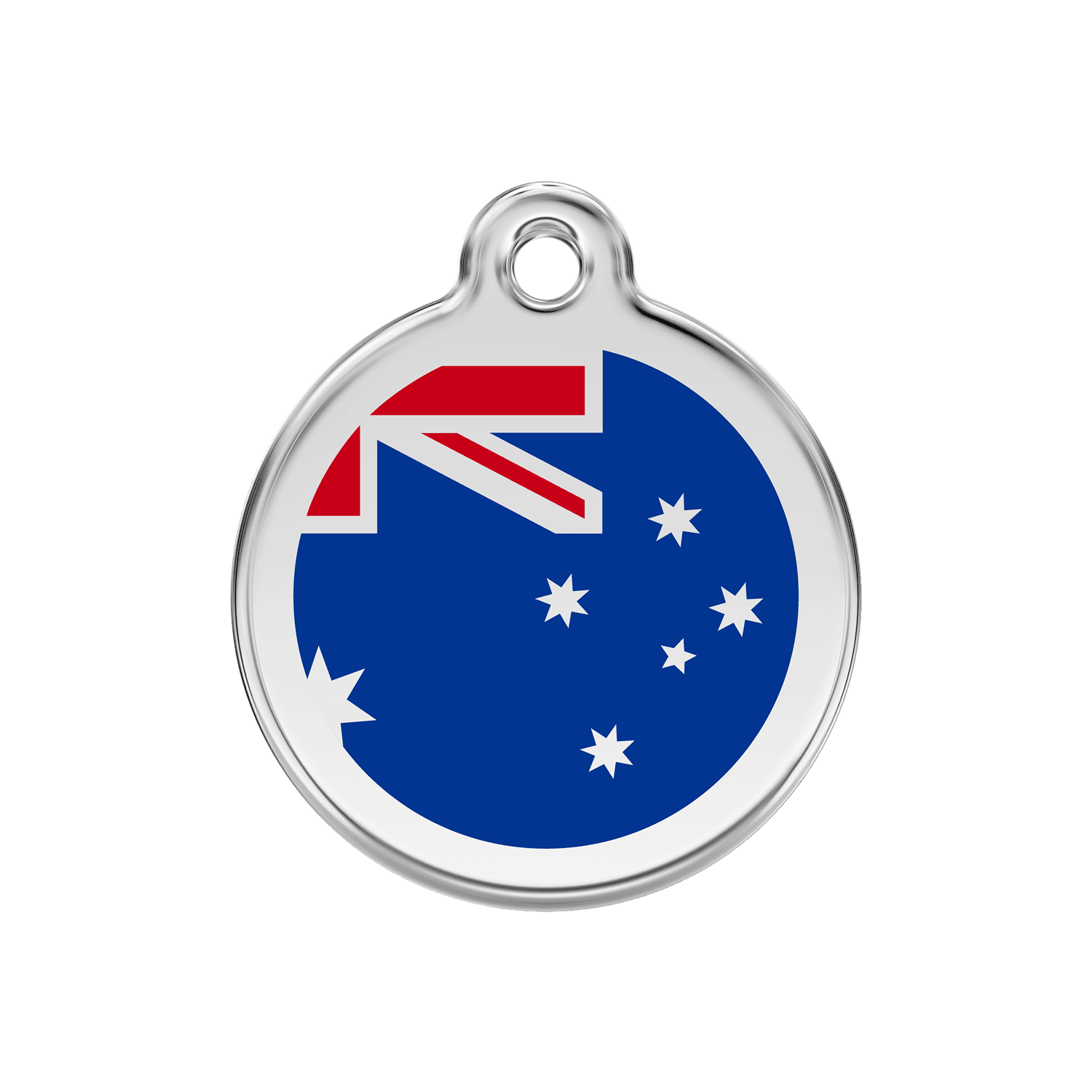  Red Dingo Stainless Steel Engraved Dog Tag Australian Flag Navy
