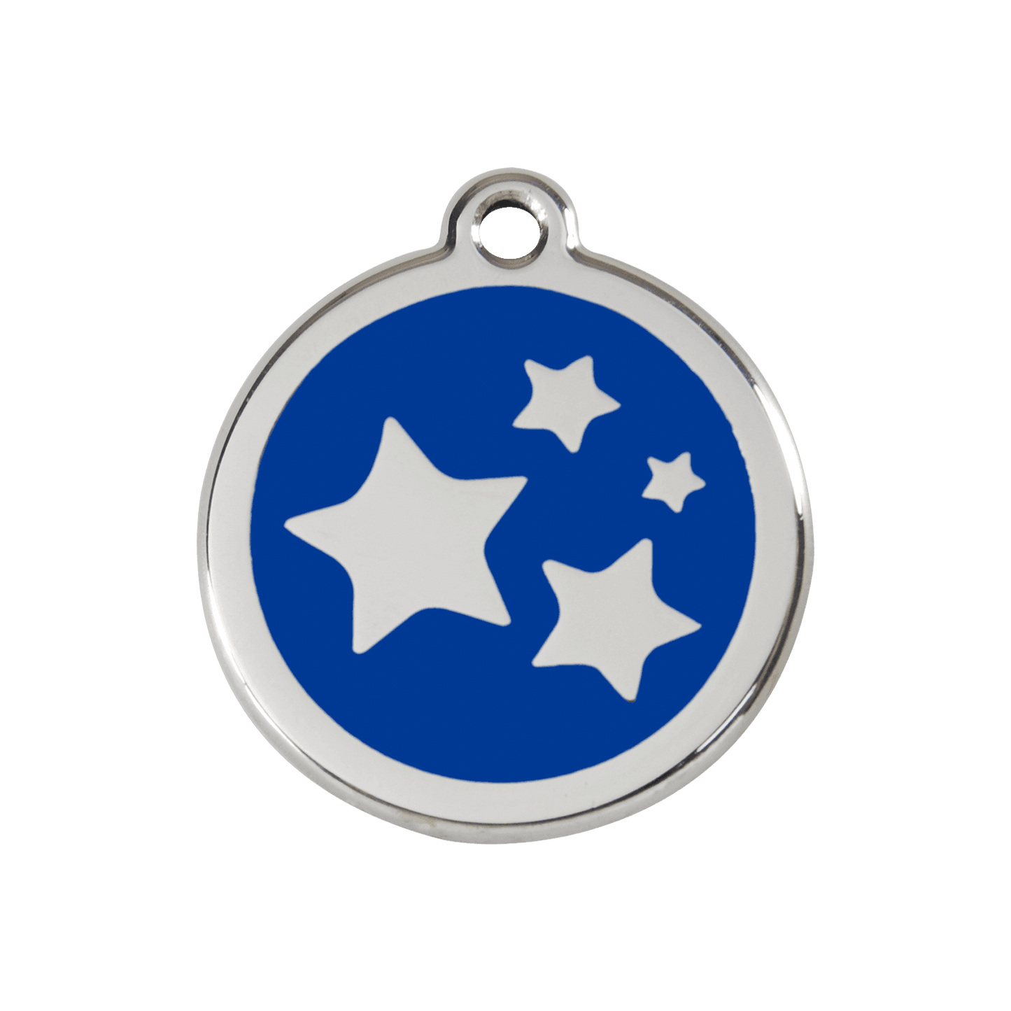  Red Dingo Stainless Steel Engraved Dog Tag Stars Navy