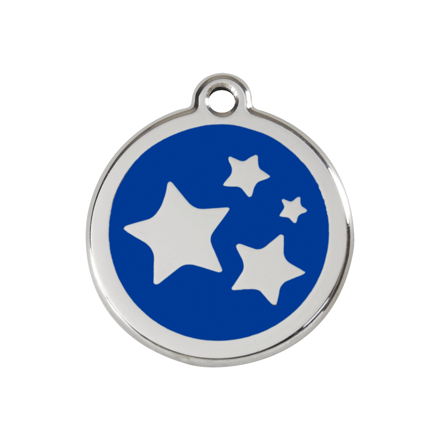  Red Dingo Stainless Steel Engraved Dog Tag Stars Navy