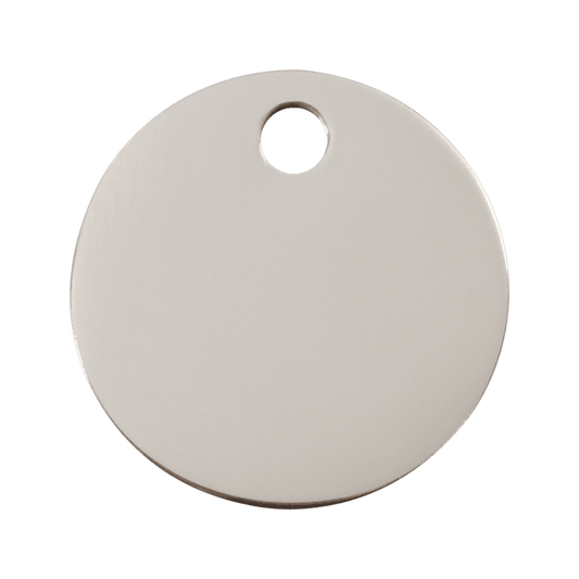  Red Dingo Stainless Steel Engraved Dog Tag Circle