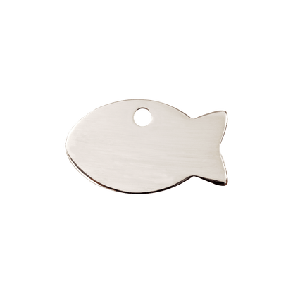  Red Dingo Stainless Steel Engraved Cat Tag Fish