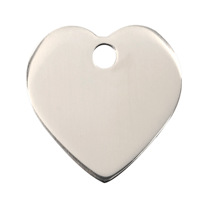 Red Dingo Stainless Steel Engraved Dog Tag Heart