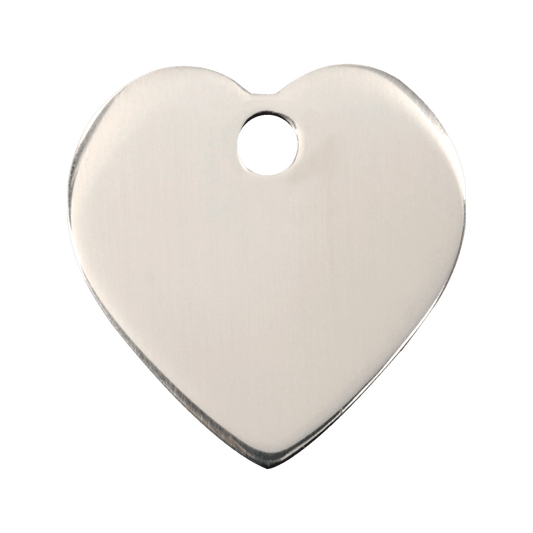  Red Dingo Stainless Steel Engraved Dog Tag Heart