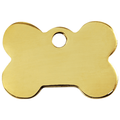  Red Dingo Engraved Brass Dog Tag Bone