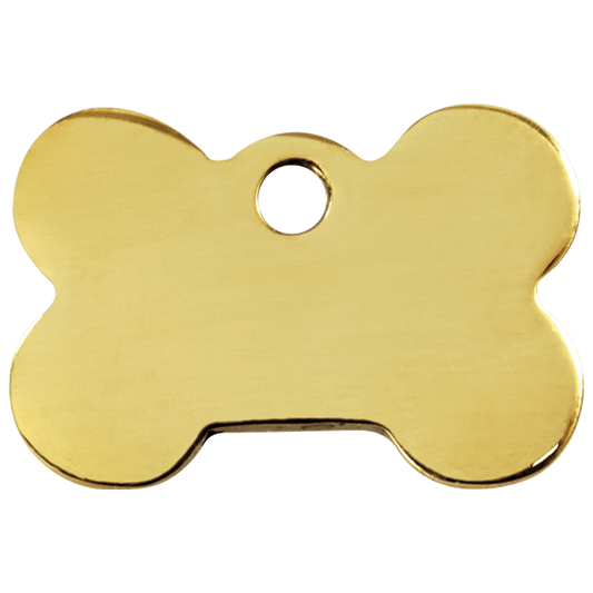  Red Dingo Engraved Brass Dog Tag Bone