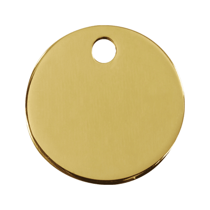  Red Dingo Engraved Brass Dog Tag Circle