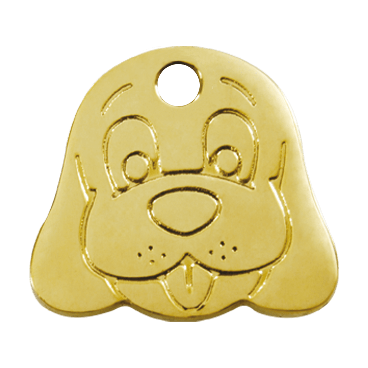  Red Dingo Engraved Brass Dog Tag Dog Face
