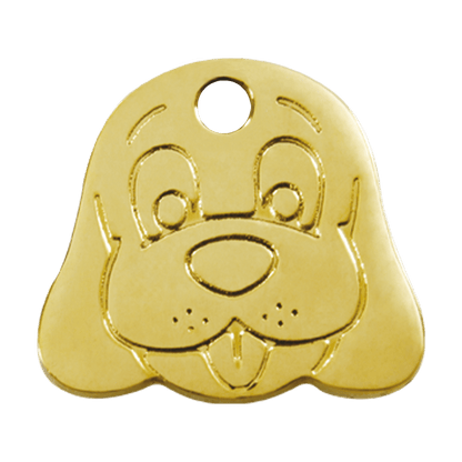  Red Dingo Engraved Brass Dog Tag Dog Face