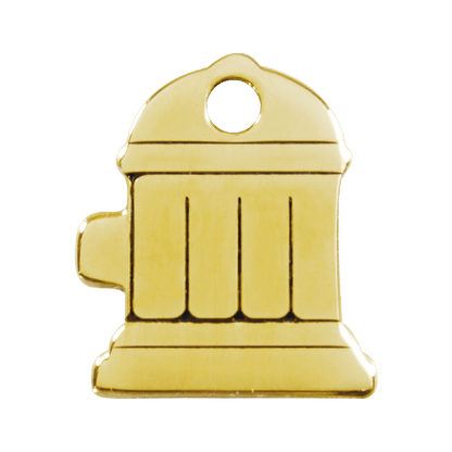  Red Dingo Engraved Brass Dog Tag Fire Hydrant