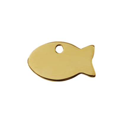  Red Dingo Engraved Brass Cat Tag Fish