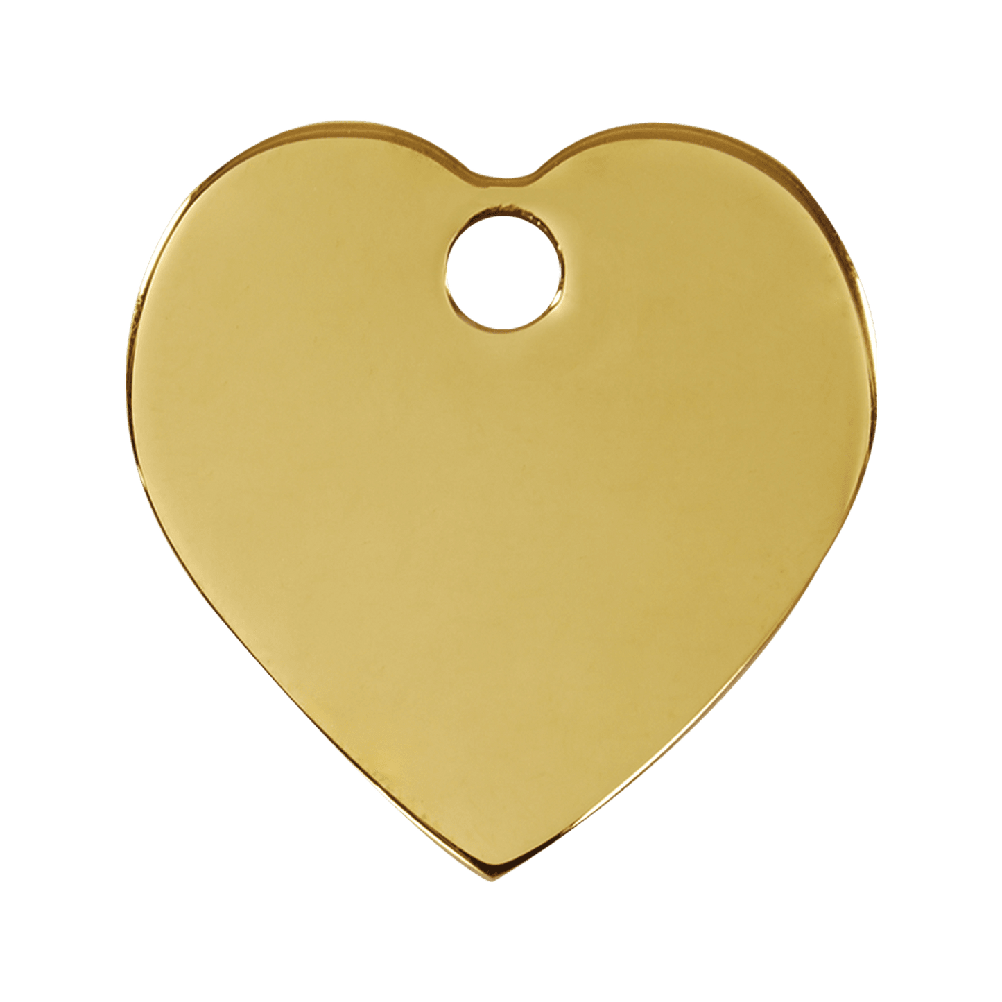  Red Dingo Engraved Brass Dog Tag Heart