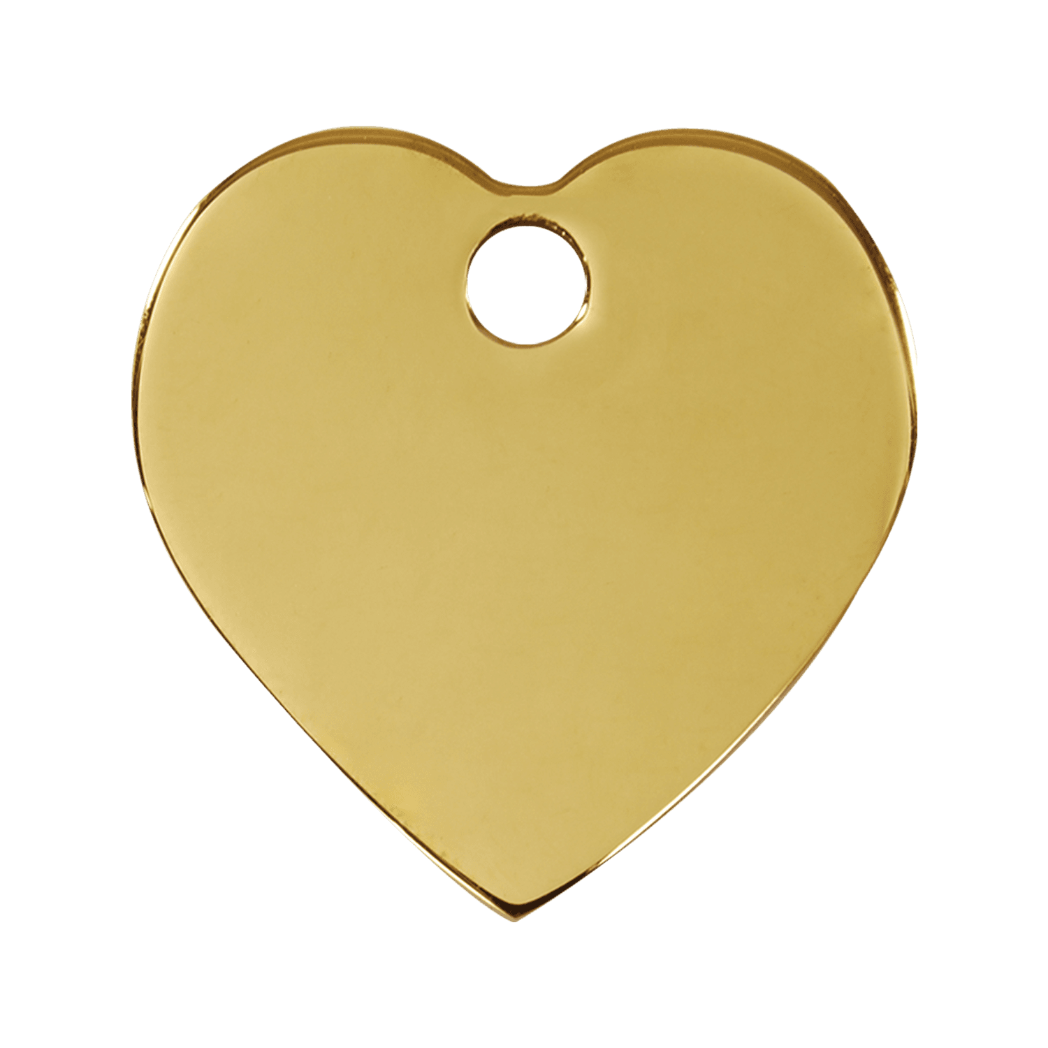  Red Dingo Engraved Brass Dog Tag Heart