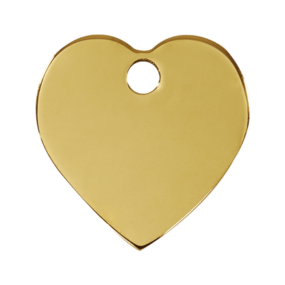  Red Dingo Engraved Brass Dog Tag Heart