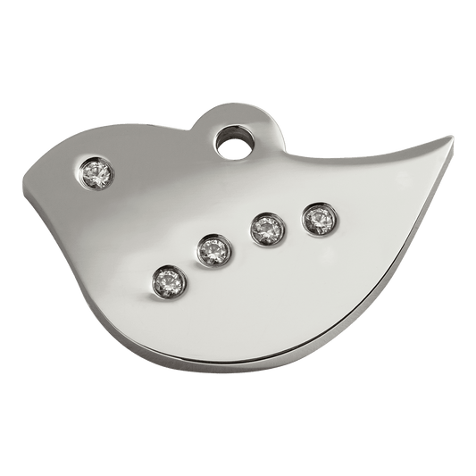  Red Dingo Diamante Engraved Dog Tag Bird