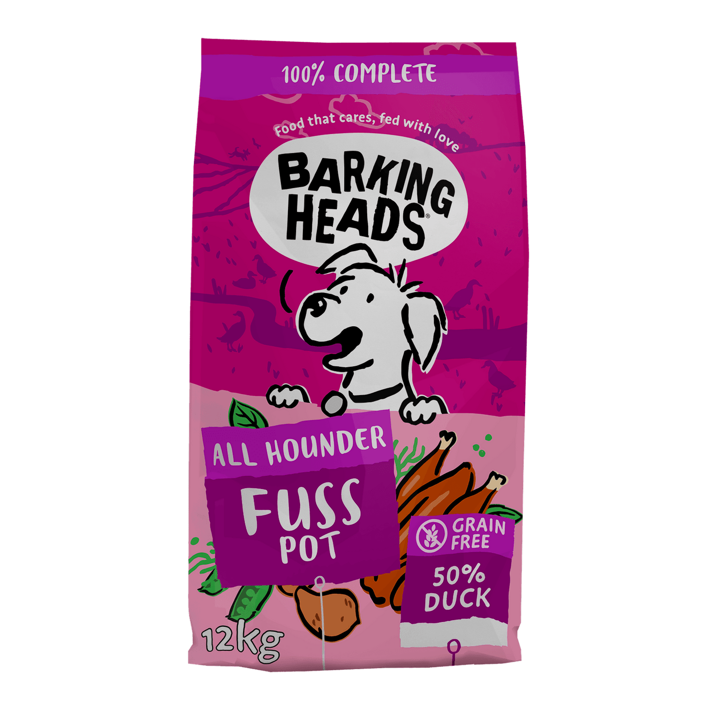  Barking Heads All Hounder Fuss Pot Duck Dry Dog Food