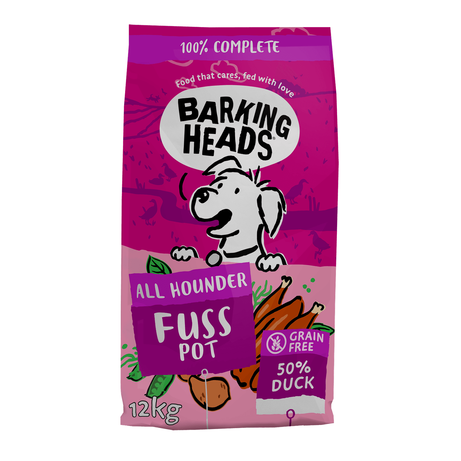  Barking Heads All Hounder Fuss Pot Duck Dry Dog Food