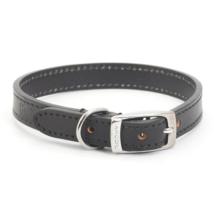  Ancol Heritage Black Leather Collar
