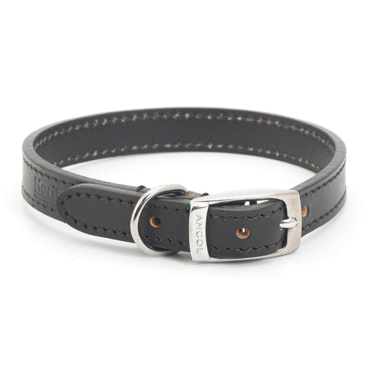  Ancol Heritage Black Leather Collar