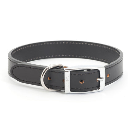  Ancol Classic Leather Black Dog Collar