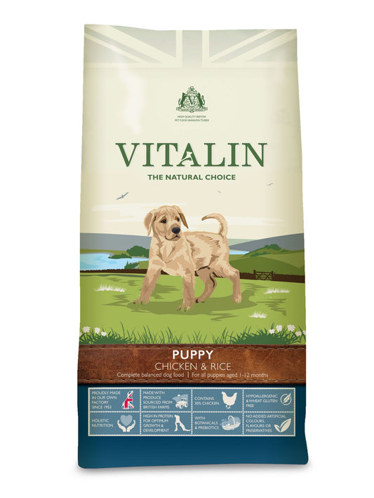  Vitalin Natural Puppy Chicken & Rice Dog Food