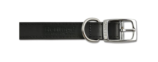  Ancol Heritage Black Leather Collar