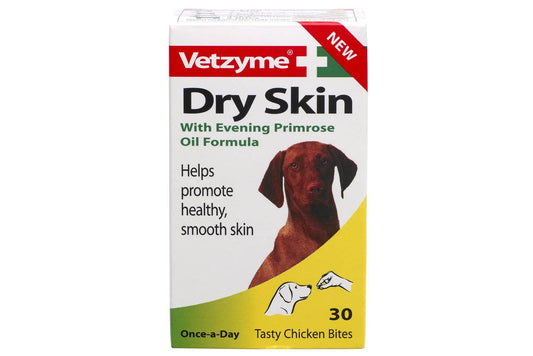  Vetzyme Dog Dry Skin With Evening Primrose 30 Tablets