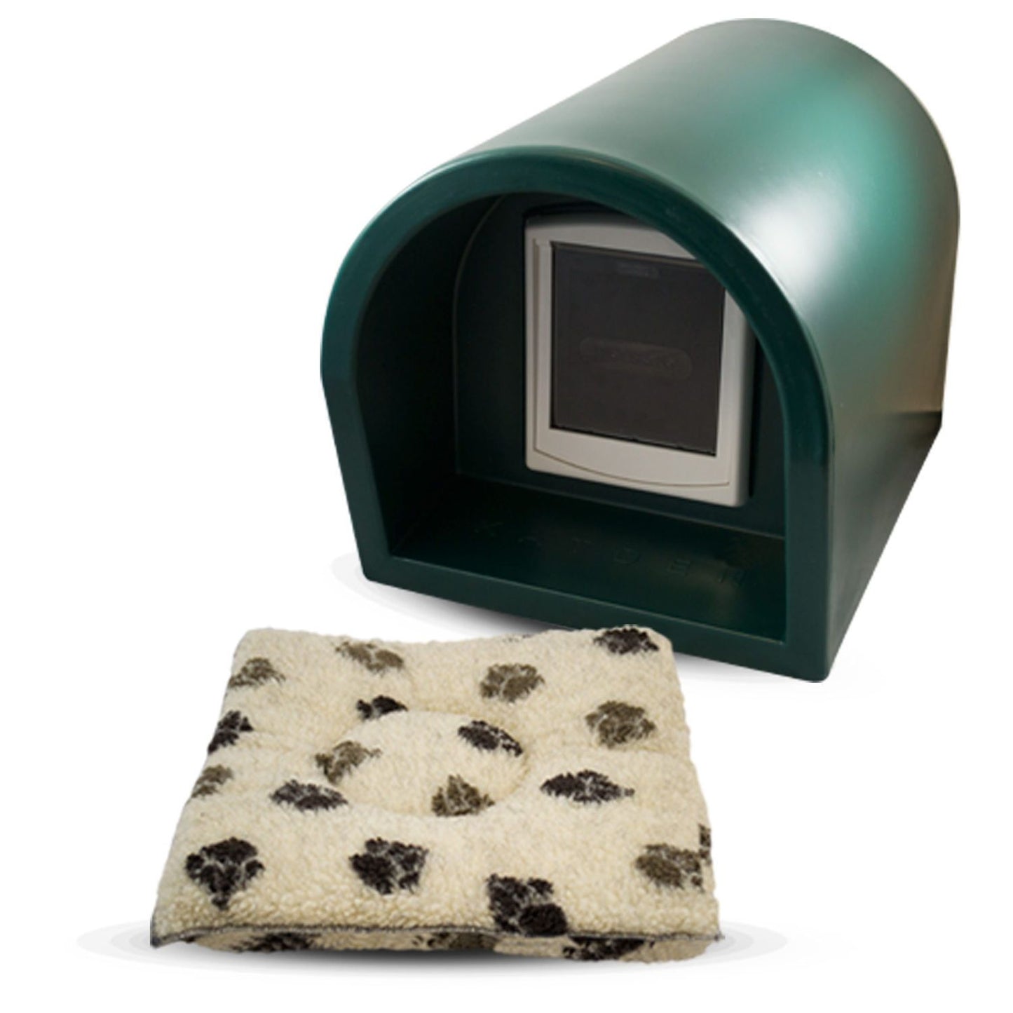  Mr Snugs KatDen Outdoor Cat Kennel/Shelter - Dark Green (Various Options)