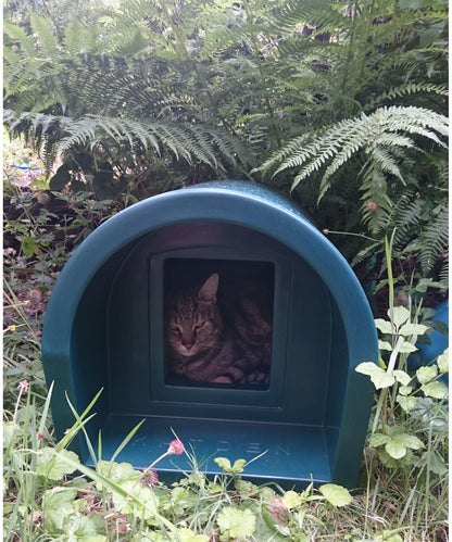  Mr Snugs KatDen Outdoor Cat Kennel/Shelter - Dark Green (Various Options)