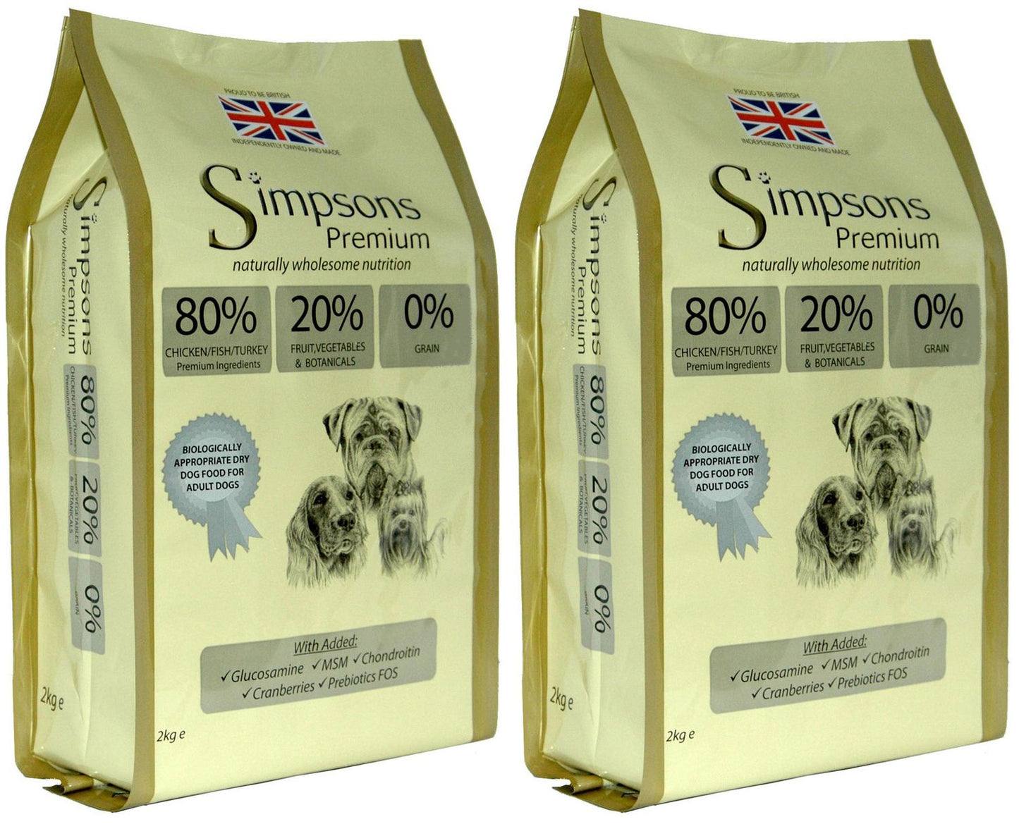  Simpsons Premium 80/20 Mixed Chicken, Turkey & Fish Dry Dog Food