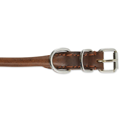  Ancol Heritage Leather Round Chestnut Sewn Collar