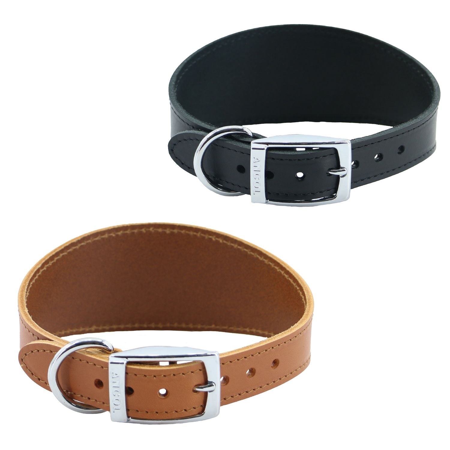  Ancol Heritage Tan Leather Greyhound Dog Collar (34-43cm)