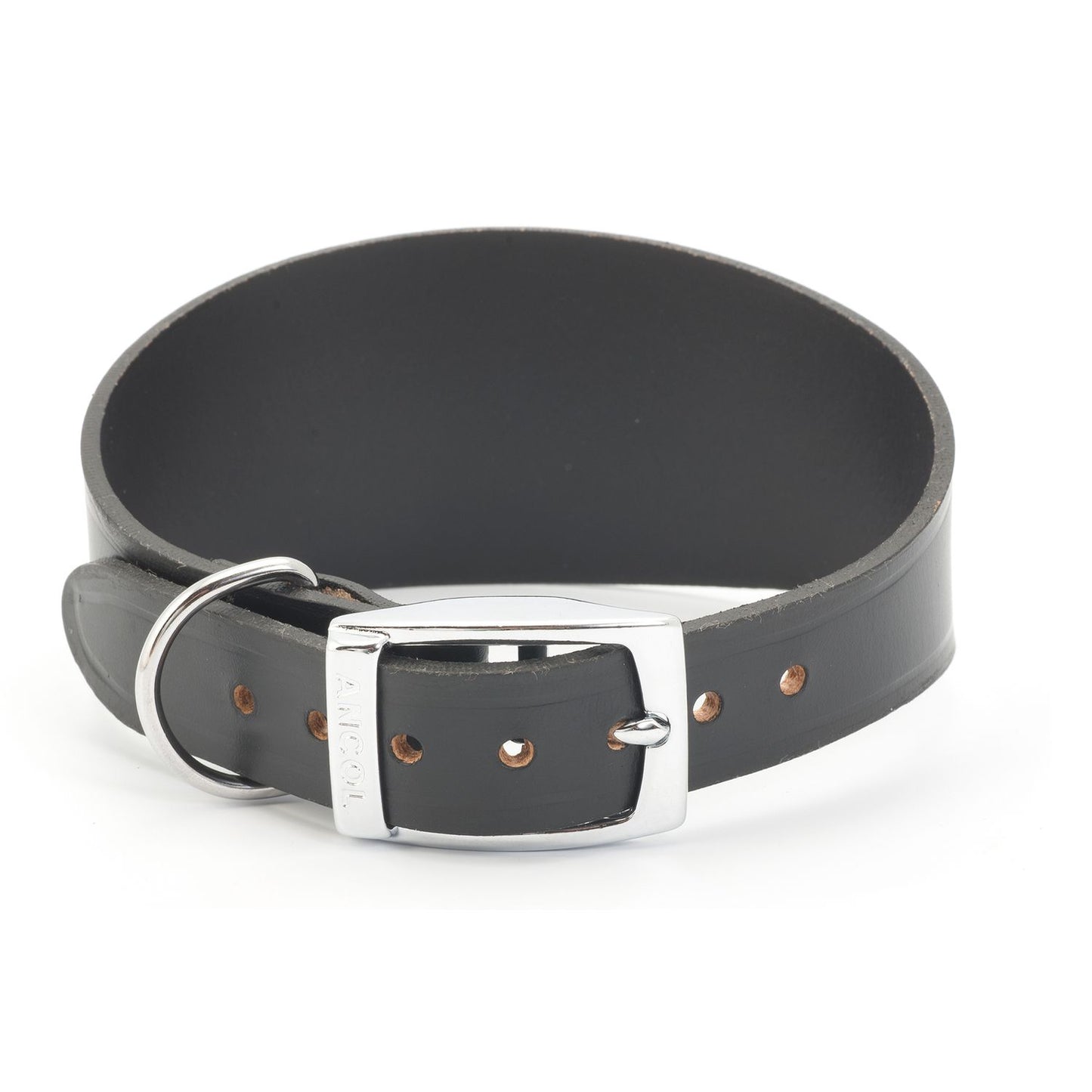  Ancol Heritage Black Leather Greyhound Dog Collar (34-43cm)