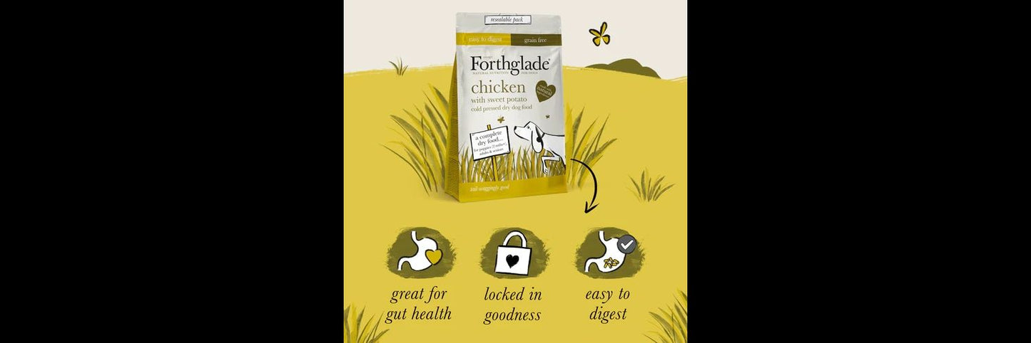  Forthglade Grain Free Cold Pressed Dry Dog Food Chicken