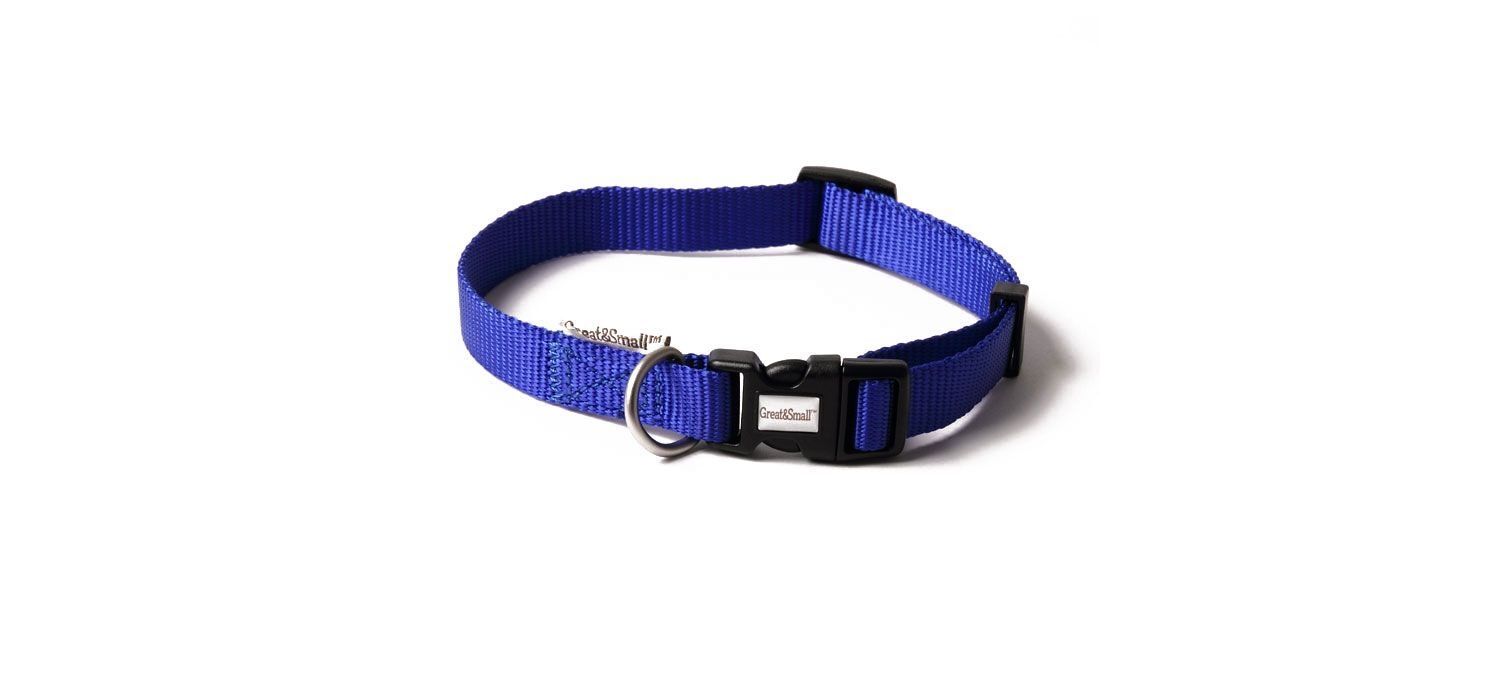  Great&Small Classic Plain Blue Collar