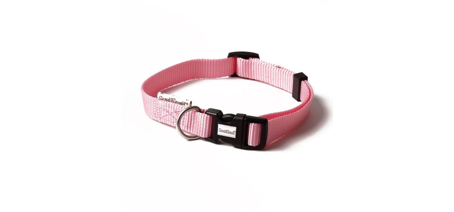  Great&Small Classic Plain Pink Collar