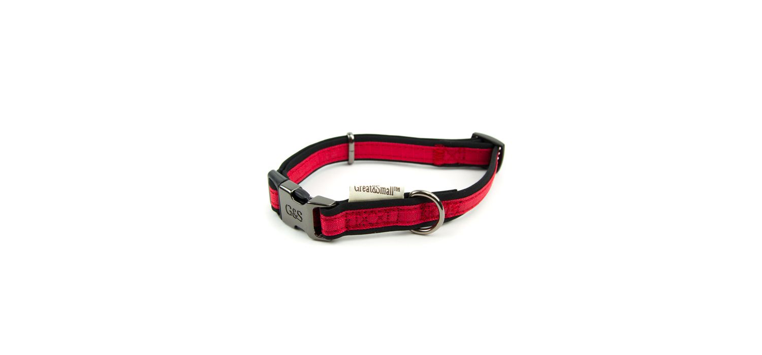  Great&Small Active Neoprene Red Dog Collar