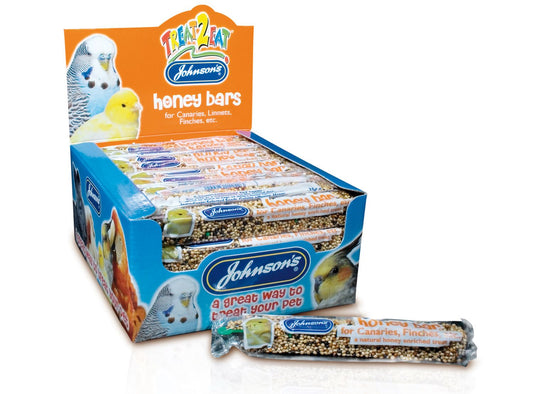  40 X Johnson's Treat2eat Canary Honey Bar 35g