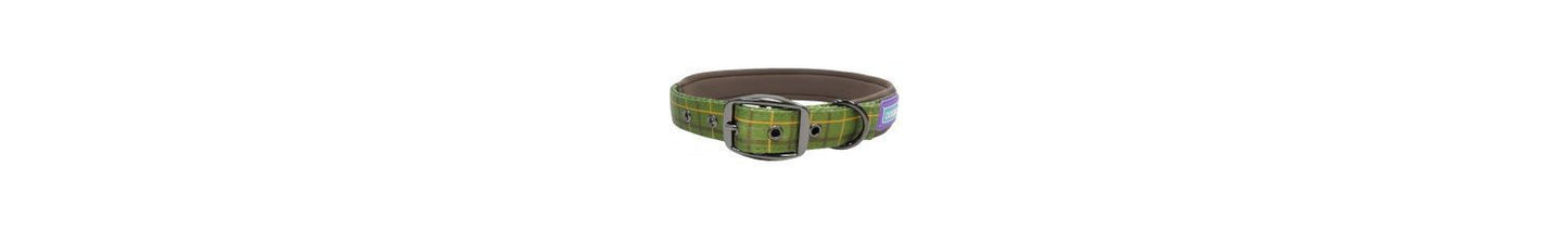  Hem & Boo Green Country Check Dog Collar