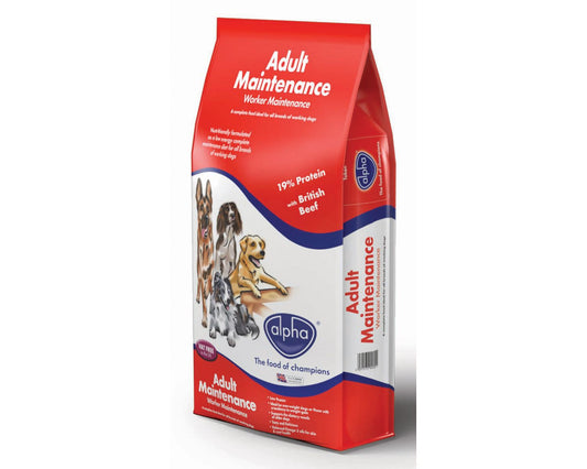  Alpha Adult Worker Maintenance British Beef Dog Food 15kg