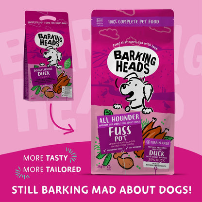  Barking Heads All Hounder Fuss Pot Duck Dry Dog Food
