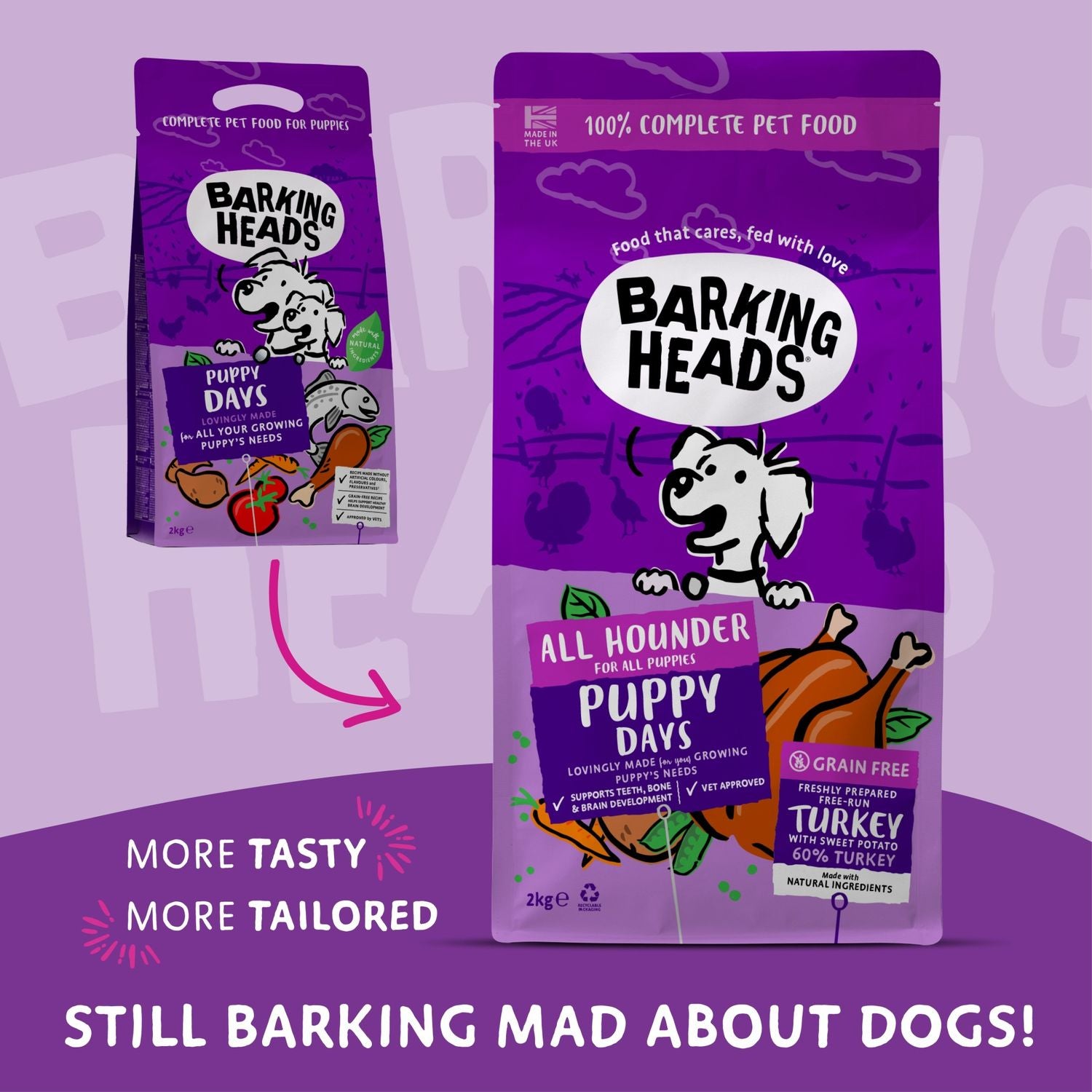  Barking Heads All Hounder Puppy Days Turkey Dry Dog Food