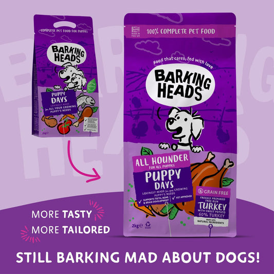  Barking Heads All Hounder Puppy Days Turkey Dry Dog Food