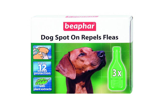  Beaphar Dog Spot On Repels Fleas 12 Week Protection