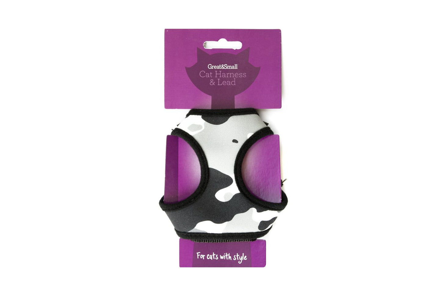  Great&Small Cat Harness Black Camo